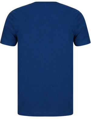 Oval Motif Cotton Jersey Grindle T-Shirt In Mid Blue - Tokyo Laundry