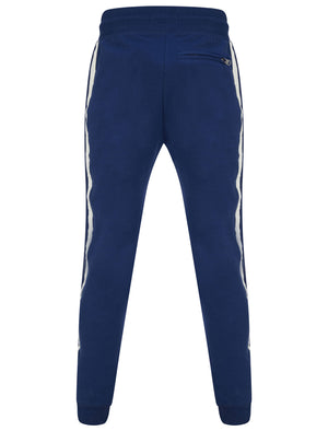 Penton Cuffed Joggers with Zip Back Pocket in Medieval Blue - Tokyo Laundry