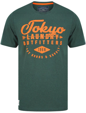 Robins Motif Cotton Jersey T-Shirt In Green Grindle - Tokyo Laundry