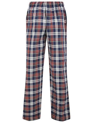 Summon Checked Cotton Lounge Pants in Rosewood - Tokyo Laundry