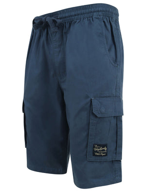 Benson Cargo Cotton Twill Shorts In Dark Denim - Tokyo Laundry