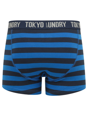 Alcott (2 Pack) Striped Boxer Shorts Set in Jet Blue / Navy Blazer - Tokyo Laundry