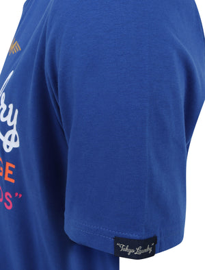 Candyshop Ombre Motif Cotton Jersey T-Shirt In Sea Surf Blue - Tokyo Laundry