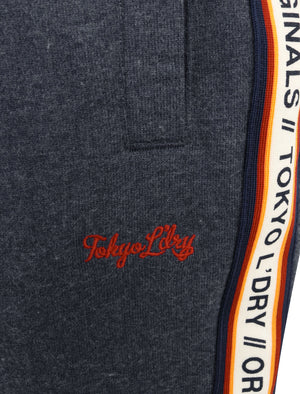 Malibu Surf Jogger Shorts with Tape Detail In Mood Indigo Marl - Tokyo Laundry