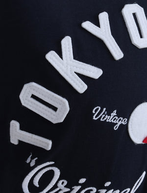 Ticaboo Applique Motif Cotton Jersey T-Shirt In Navy Blazer - Tokyo Laundry
