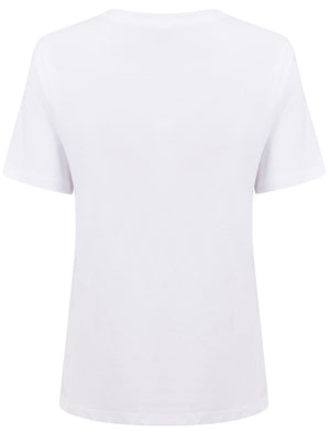 Protect Your Planet Slogan Motif Cotton T-Shirt in Bright White - Weekend Vibes