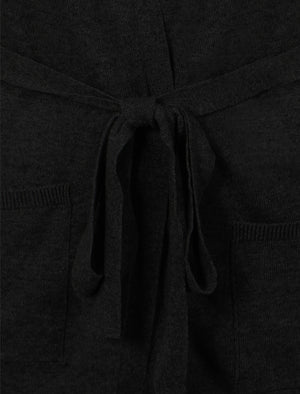 Amara Reya Coati black long belted cardigan