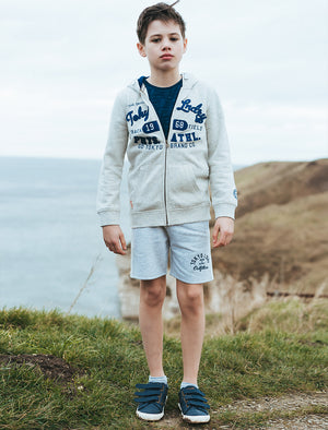 Boys K-Westwood Pier Jogger Shorts in Ice Grey Marl - Tokyo Laundry Kids