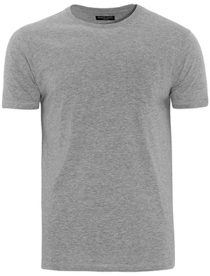 ArkhamL Crew Neck T-Shirt with Chest Pocket in Grey Marl