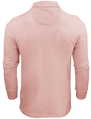 Howell Long Sleeve Polo Shirt in Pink