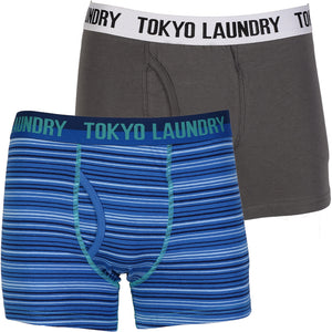 Minnesota (2 Pack) Boxer Shorts In Castle Rock / Estate Blue - Tokyo Laundry