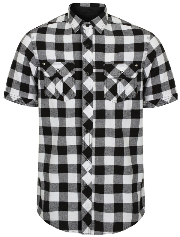 Pedroza Buffalo Checked Shirt in Optic White - Dissident