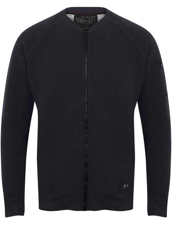 Anka Ottoman Fleece Bomber Jacket in Dark Sapphire - Dissident