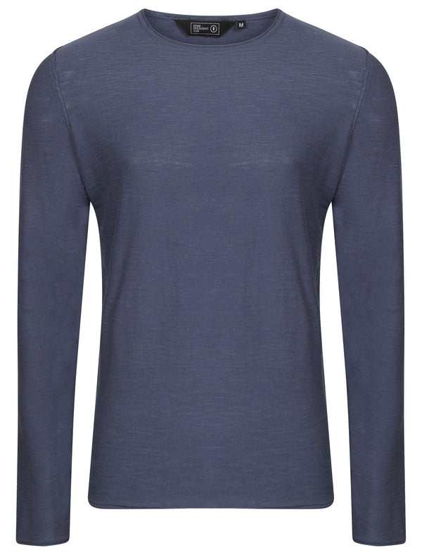Cabby Long Sleeve Cotton Slub Top in Vintage Indigo - Dissident