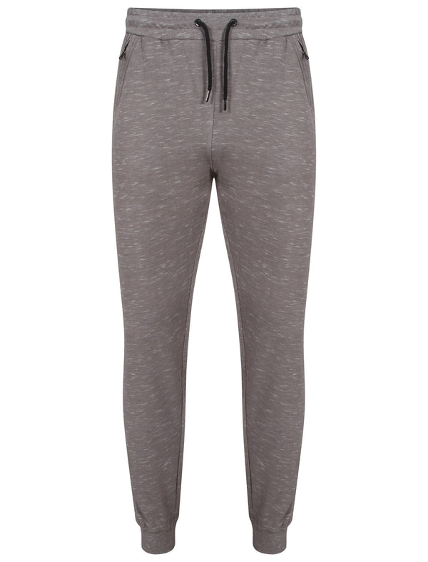 Foreman Space Dye Cuffed Joggers in Mid Grey Marl - Dissident
