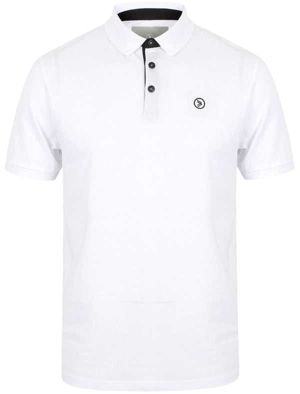 Haru Cotton Pique Polo Shirt In Optic White - Dissident