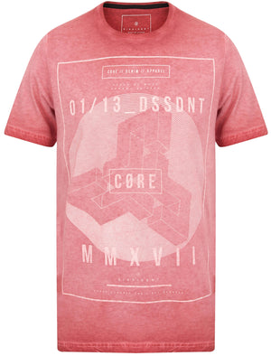 Impossible Motif Print Cotton Jersey T-Shirt In Terracotta - Dissident
