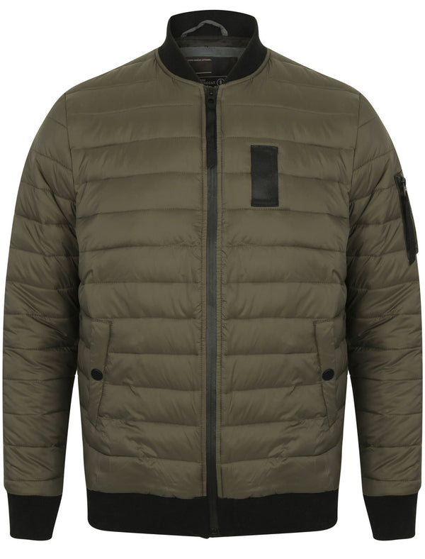 Joliffe Quilted Bomber Jacket in Amazon Khaki - Dissident