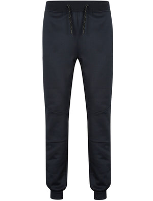 Kerwin Cuffed Panelled Joggers in True Navy - Dissident
