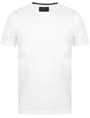 Lecky Cotton Pique Crew Neck T-Shirt In Optic White - Dissident
