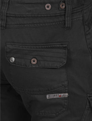 Stallone Cargo Trousers in Black - Dissident