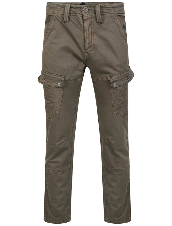 Stallone Cargo Trousers in Dark Khaki - Dissident