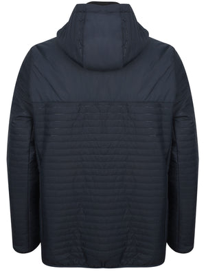 Tynemouth Embossed Quilted Puffer Jacket in Turbulence Blue - Dissident
