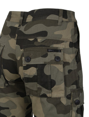 Wetlands Cotton Twill Cargo Trousers in Camo Print - Dissident