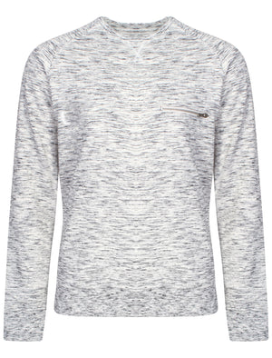 Mens Bryan Slub Sweatshirt in Grey Space Dye