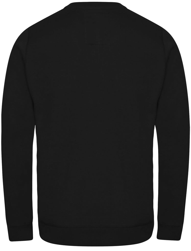 Slash Destroyed Ripped Front Sweatshirt in Black Tokyo Laundry