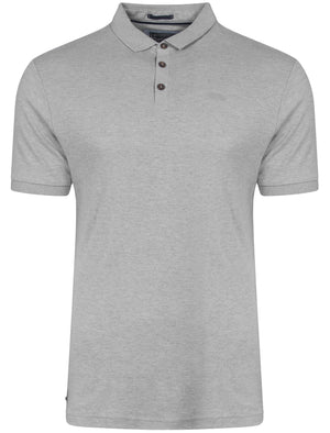 Densley Cotton Blend Polo Shirt In Light Grey Marl - Kensington Eastside