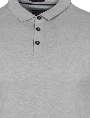 Densley Cotton Blend Polo Shirt In Light Grey Marl - Kensington Eastside