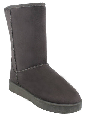 Poppy Fur Lined Winter Boots in Dark Grey