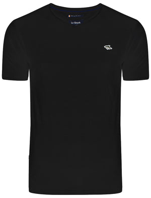 Dewey V Neck T-Shirt in Black - Le Shark