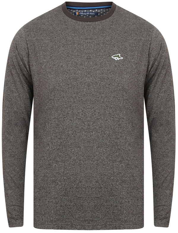 Highgate Long Sleeve Top in Asphalt Grey Fleck - Le Shark