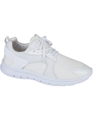 Mens Renagade Lace Up Running Trainers in White