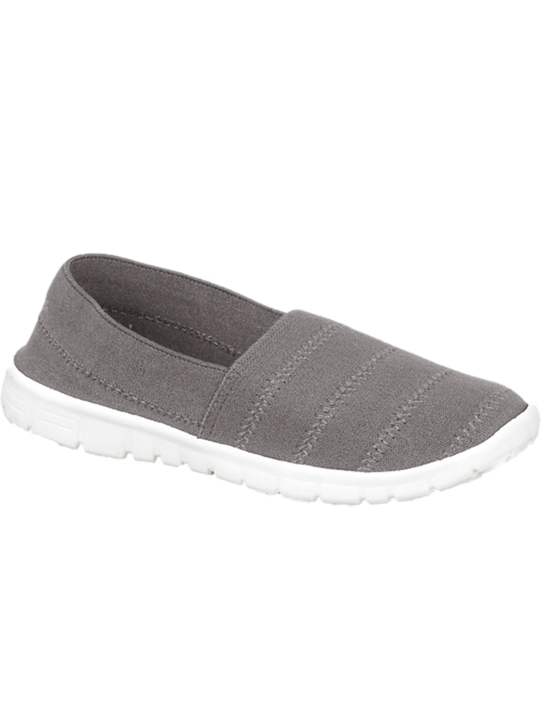 Womens Nadia Elasticated Slip On Plimsolls in Grey Tokyo Laundry