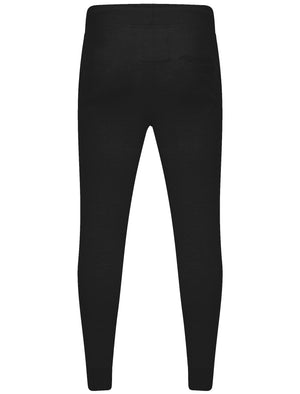 Mens Patrick Curved Panel Cuffed Joggers in Black