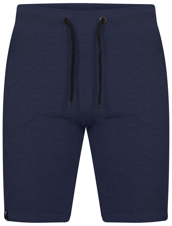 Chesemen Textured Piqué Shorts in True Navy - Dissident