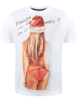 Merry Christmas Please Santa white xmas t-shirt