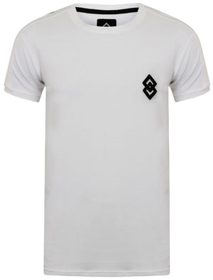 St Berno Longline T-Shirt with Sleeve Panels in Optic White - Saint & Sinner