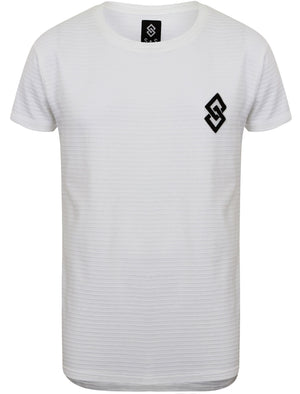 St Vega Ribbed Jersey Longline T-Shirt in Optic White - Saint & Sinner