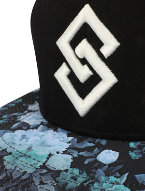 Circa95 Sublimation Floral Printed Cap In Black - Saint & Sinner