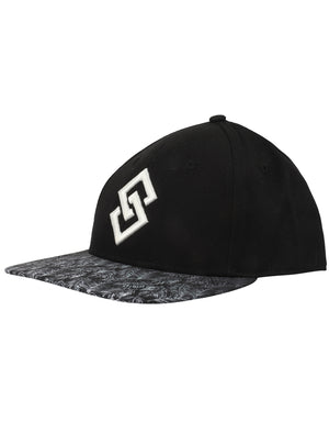 Circa95 Sublimation Feather Printed Cap In Black / White - Saint & Sinner