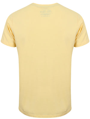 Roadtrip Motif T-Shirt In Pale Yellow - South Shore