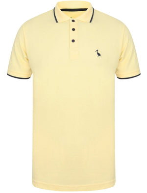 Baser Cotton Pique Polo Shirt In Pale Yellow - South Shore