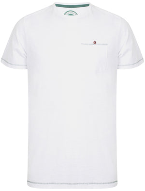 Coco Cotton Jersey Slub T-Shirt with Pocket In Optic White - South Shore