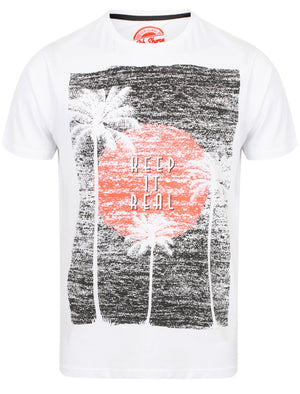 Keep It Real Motif T-Shirt In Optic White - South Shore