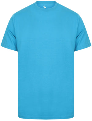 Kinsley Basic Cotton Crew Neck T-Shirt In Blue Aster - South Shore