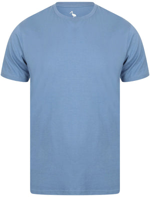 Clancy Basic Cotton Crew Neck T-Shirt In Federal Blue - South Shore